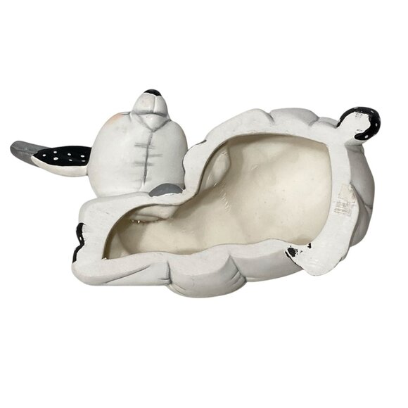 Ceramic Sleeping Baby Reindeer Figurine Antlers Polka Dot Holiday Decoration - Picture 7 of 7